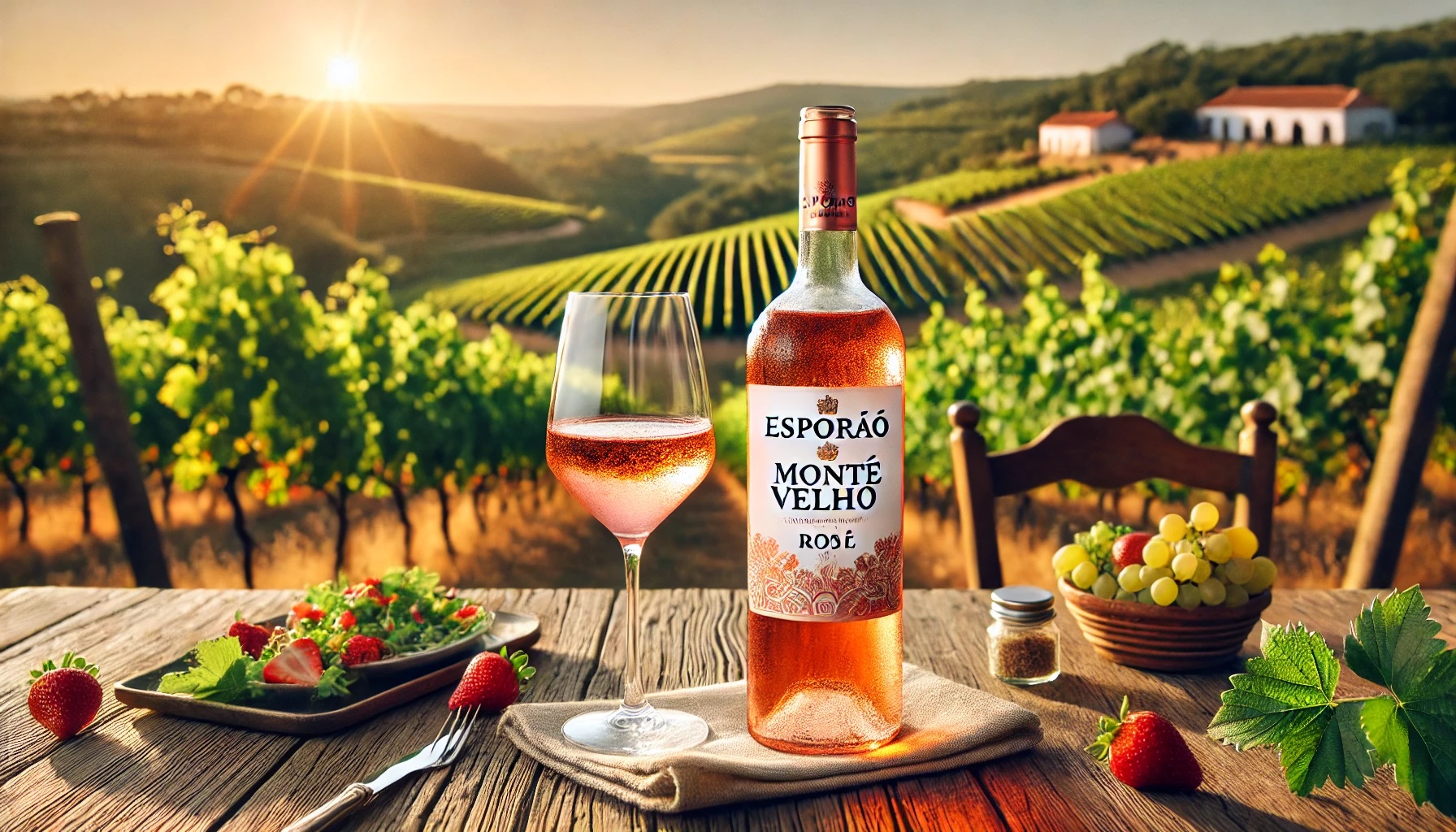 vineyard landscape in the Alentejo region of Portugal during a sunny day