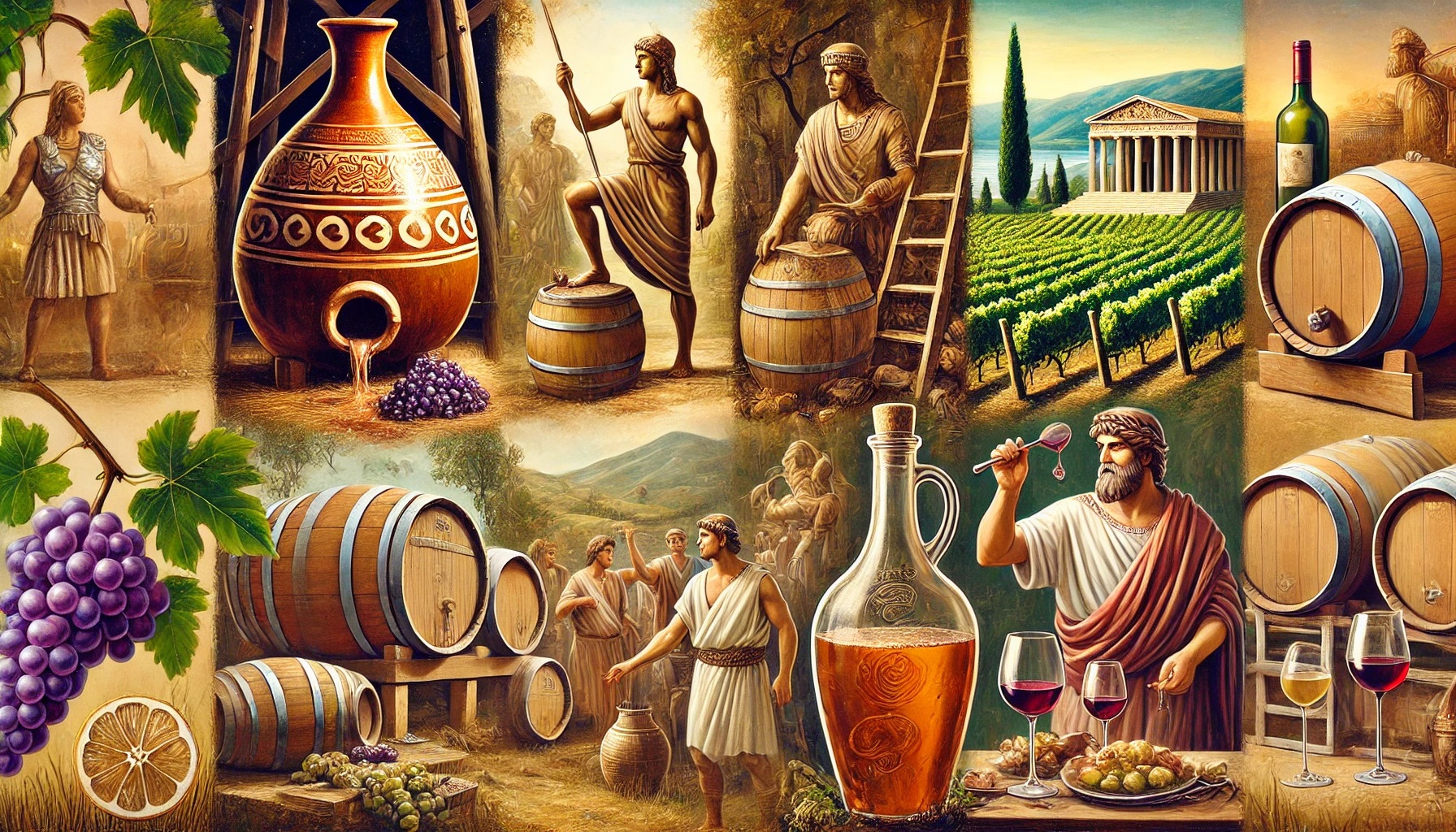 representation of ancient winemaking traditions