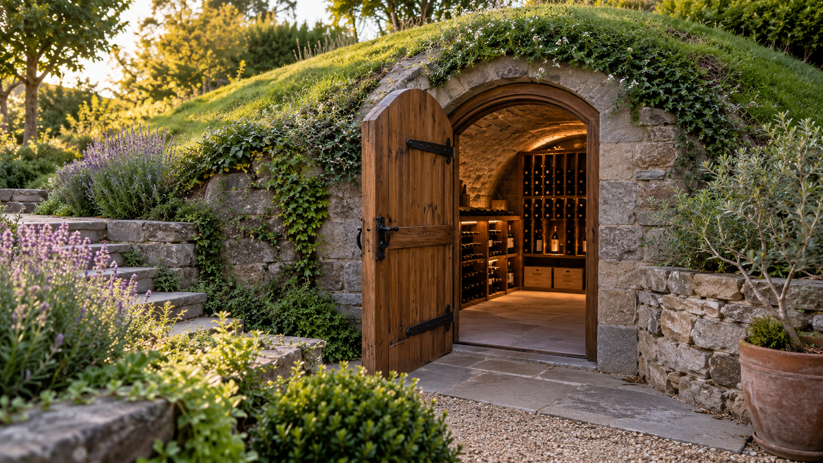 Wine Cellar in Garden